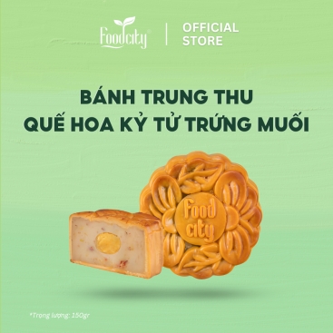 [Dòng bánh mặn] Bánh trung thu Quế hoa kỉ tử 1 trứng 150gr