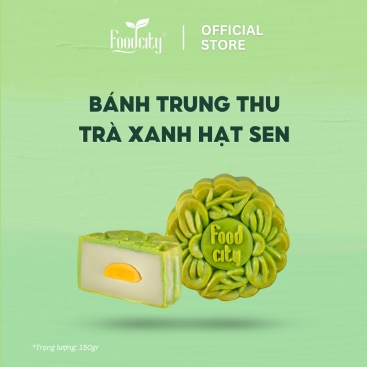 [Dòng bánh mặn] Bánh trung thu Trà xanh hạt sen 150gr